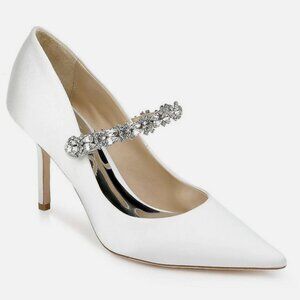Badgley Mischka  Theory Satin Jeweled Pumps - NWT